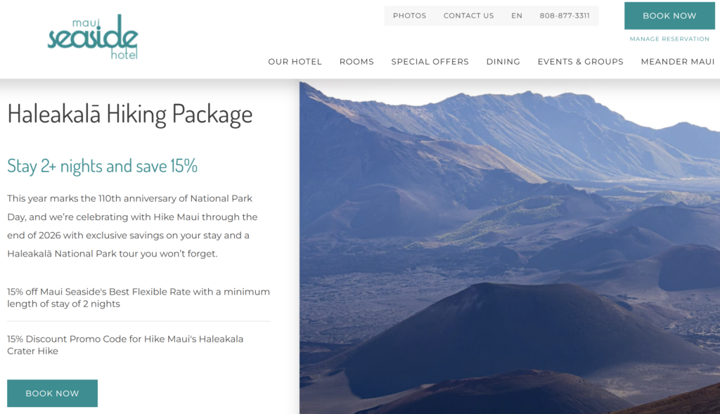 Seaside Haleakala Package